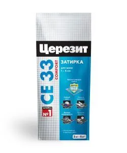 Затирка цементная Церезит CE 33 Comfort цвет серый 2 кг